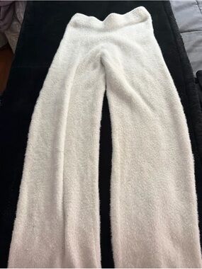 Cozy Cream Fuzzy Pants